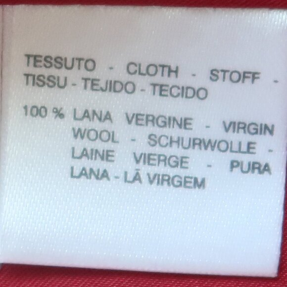 Weekend Max Mara Red Virgin Wool Single-breasted Blazer Short Coat Size 10 - Picture 9 of 14